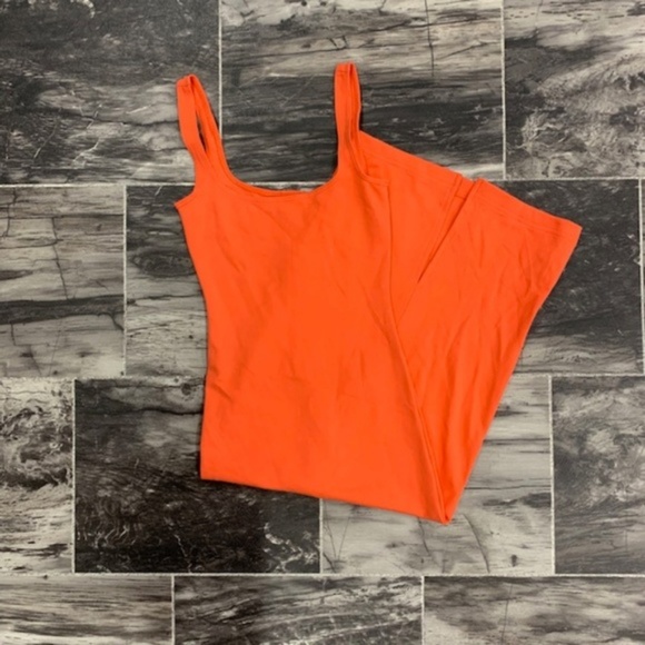 NWT American Apparel | Orange Midi Tank Dress - Picture 3 of 4